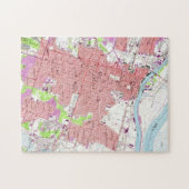  kaart van Savannah Georgia (1955) 2 Legpuzzel (Horizontaal)