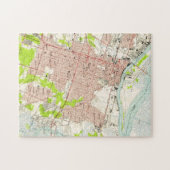  kaart van Savannah Georgia (1955) Legpuzzel (Horizontaal)