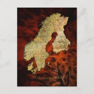 Kaart van Scandinavia Cartografie