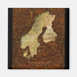Kaart van Scandinavia Cartografie Magneet