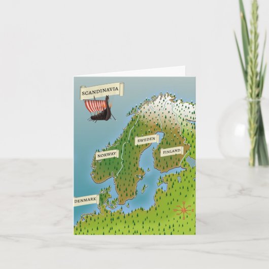 Kaart van Scandinavië (Voorkant)