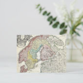 kaart van Scandinavië (1730) (Staand voorkant)