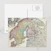 kaart van Scandinavië (1730) (Voorkant / Achterkant)