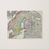  kaart van Scandinavië (1730) Legpuzzel (Horizontaal)