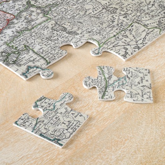  kaart van Scandinavië (1730) Legpuzzel (Zijkant)