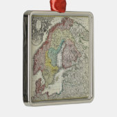  kaart van Scandinavië (1730) Metalen Ornament (Rechts)