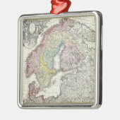  kaart van Scandinavië (1730) Metalen Ornament (Links)