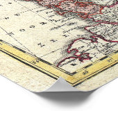  kaart van Scandinavië (1730) Poster (Hoek)