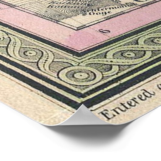  kaart van Scandinavië (1850) Poster (Hoek)