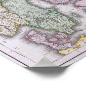 Kaart van Scandinavië, Noorwegen, Zweden, Finland, Poster (Hoek)