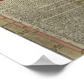  kaart van Scandinavië Poster (Hoek)