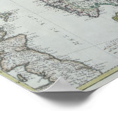 Kaart van Scandinavië Poster (Hoek)