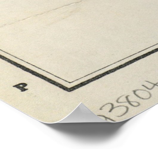  kaart van Schengen NY (1917) Poster (Hoek)