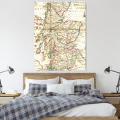 kaart van Schotland (1718) Canvas Afdruk (Insitu (Slaapkamer))