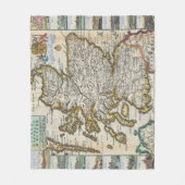  kaart van Schotland (1747) Fleece Deken (Voorkant)