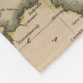  kaart van Schotland (1814) Fleece Deken (Hoek)