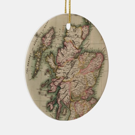  kaart van Schotland (1814) Keramisch Ornament (Rechts)