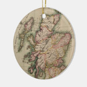  kaart van Schotland (1814) Keramisch Ornament (Links)