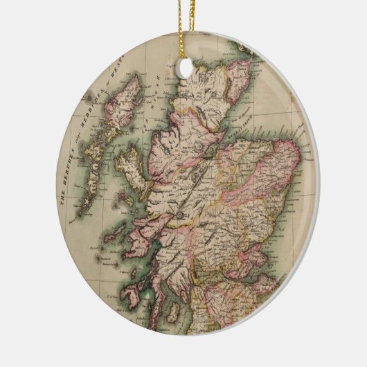  kaart van Schotland (1814) Keramisch Ornament (Links)