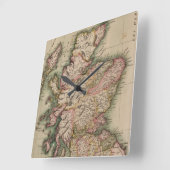  kaart van Schotland (1814) Vierkante Klok (Hoek)