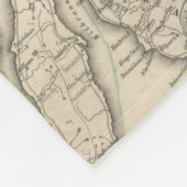  kaart van Schotland (1855) Fleece Deken (Hoek)