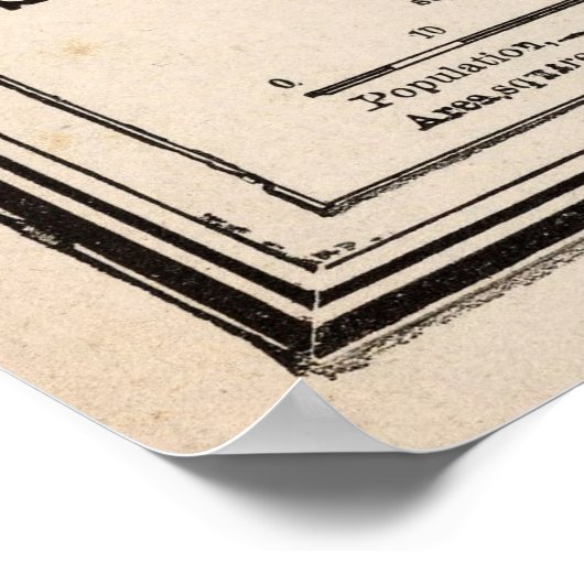  kaart van Schotland (1893) Poster (Hoek)