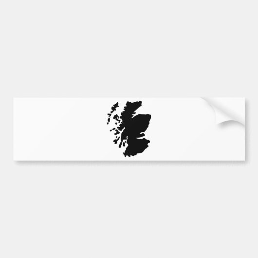 Kaart van Schotland Bumpersticker (Voorkant)