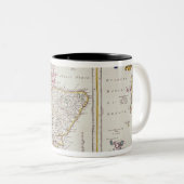 Kaart van Schotland, c.1700 Tweekleurige Koffiemok (Voorkant rechts)