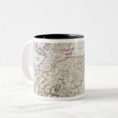 Kaart van Schotland, c.1700 Tweekleurige Koffiemok (Voorkant links)