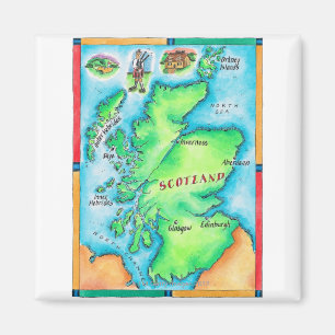 Kaart van Schotland Magneet