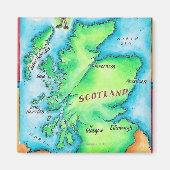 Kaart van Schotland Magneet (Voorkant)
