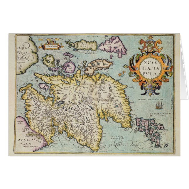 Kaart van Schotland | Miliaria Scotia (Voorkant Horizontaal)