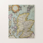 Kaart van Schotland | Miliaria Scotia Legpuzzel (Verticaal)