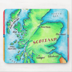 Kaart van Schotland Muismat