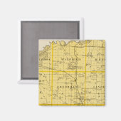 Kaart van Scott County, staat Iowa Magneet (Voorkant / Achterkant)