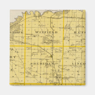 Kaart van Scott County, staat Iowa Magneet