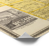 Kaart van Scott County, staat Iowa Poster (Hoek)