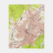  kaart van Scranton Pennsylvania (1947) Fleece Deken (Voorkant)