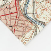  kaart van Scranton Pennsylvania (1947) Fleece Deken (Hoek)