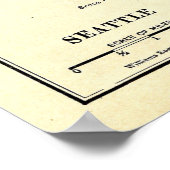  kaart van Seattle (1914) Poster (Hoek)