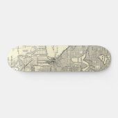  kaart van Seattle (1914) Skateboard (Horizontaal)