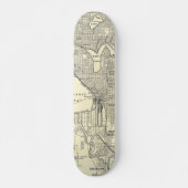 kaart van Seattle (1914) Skateboard (Voorkant)