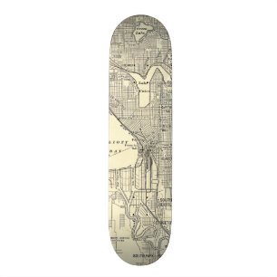  kaart van Seattle (1914) Skateboard