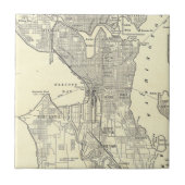  kaart van Seattle (1914) Tegeltje (Voorkant)