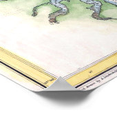  kaart van Seattle en Puget Sound Poster (Hoek)