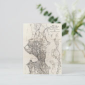  kaart van Seattle Washington (Staand voorkant)