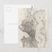 kaart van Seattle Washington (Voorkant / Achterkant)