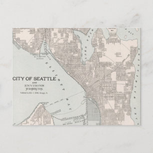 kaart van Seattle Washington (1901)