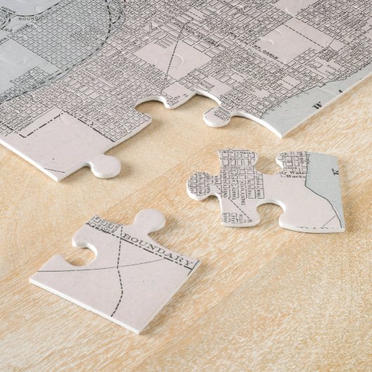  kaart van Seattle Washington (1901) Legpuzzel (Zijkant)