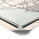  kaart van Seattle Washington (1901) Poster (Hoek)